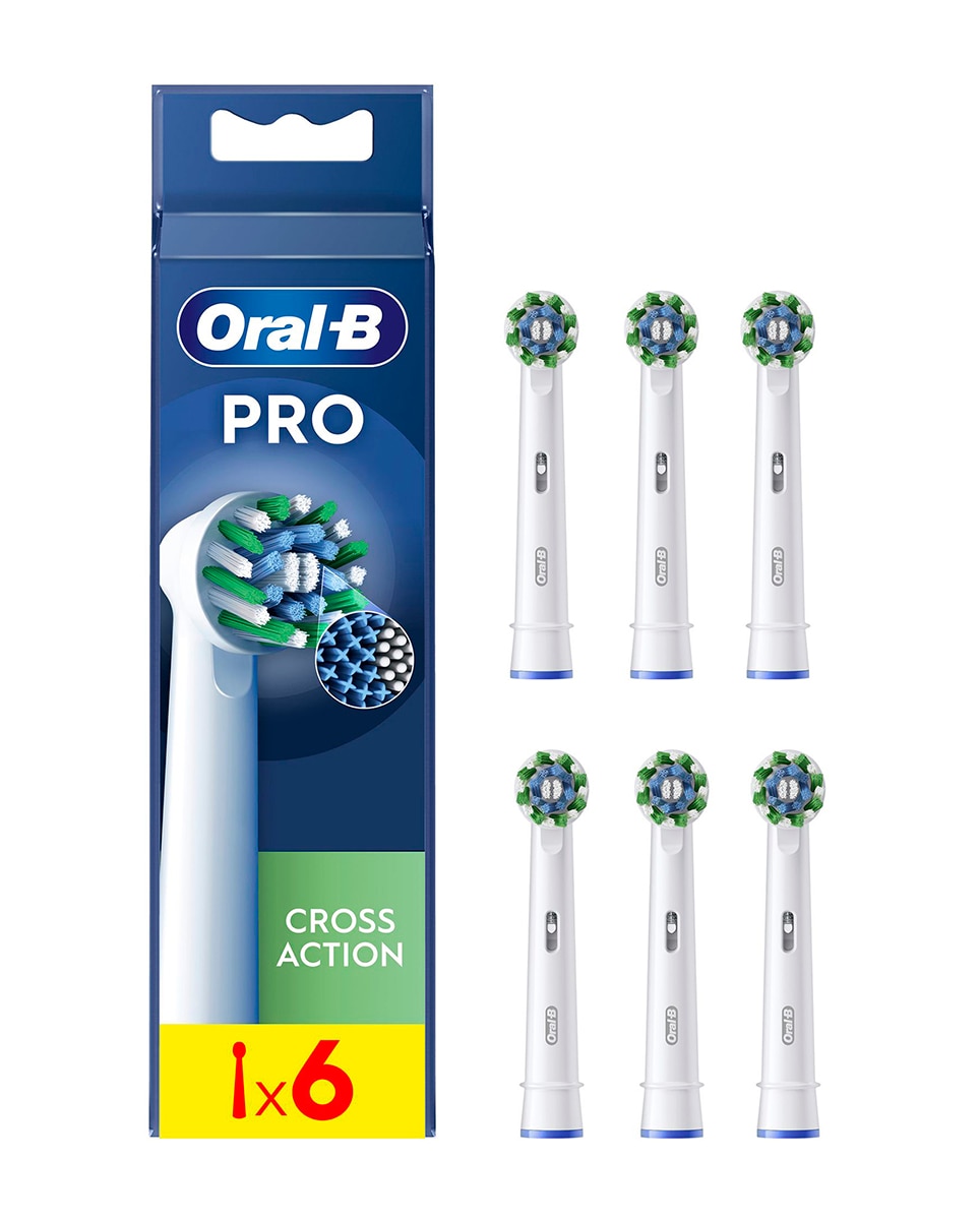 Pack de 6 cabezales de recambio Oral b - Braun Cross Action 8