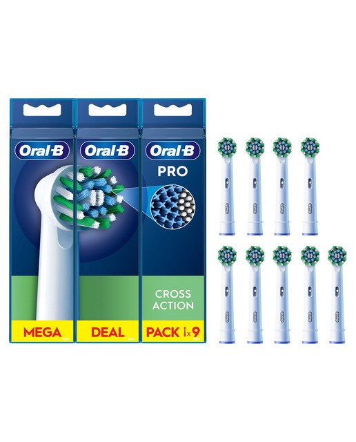 Imagem 0 de Recargas Escova de Dentes Elétrica Oral-B Braun Cross Action - 9 Unidades