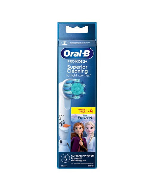 Pack de 4 cabezales de recambio Oral b - Braun Kids Frozen 7