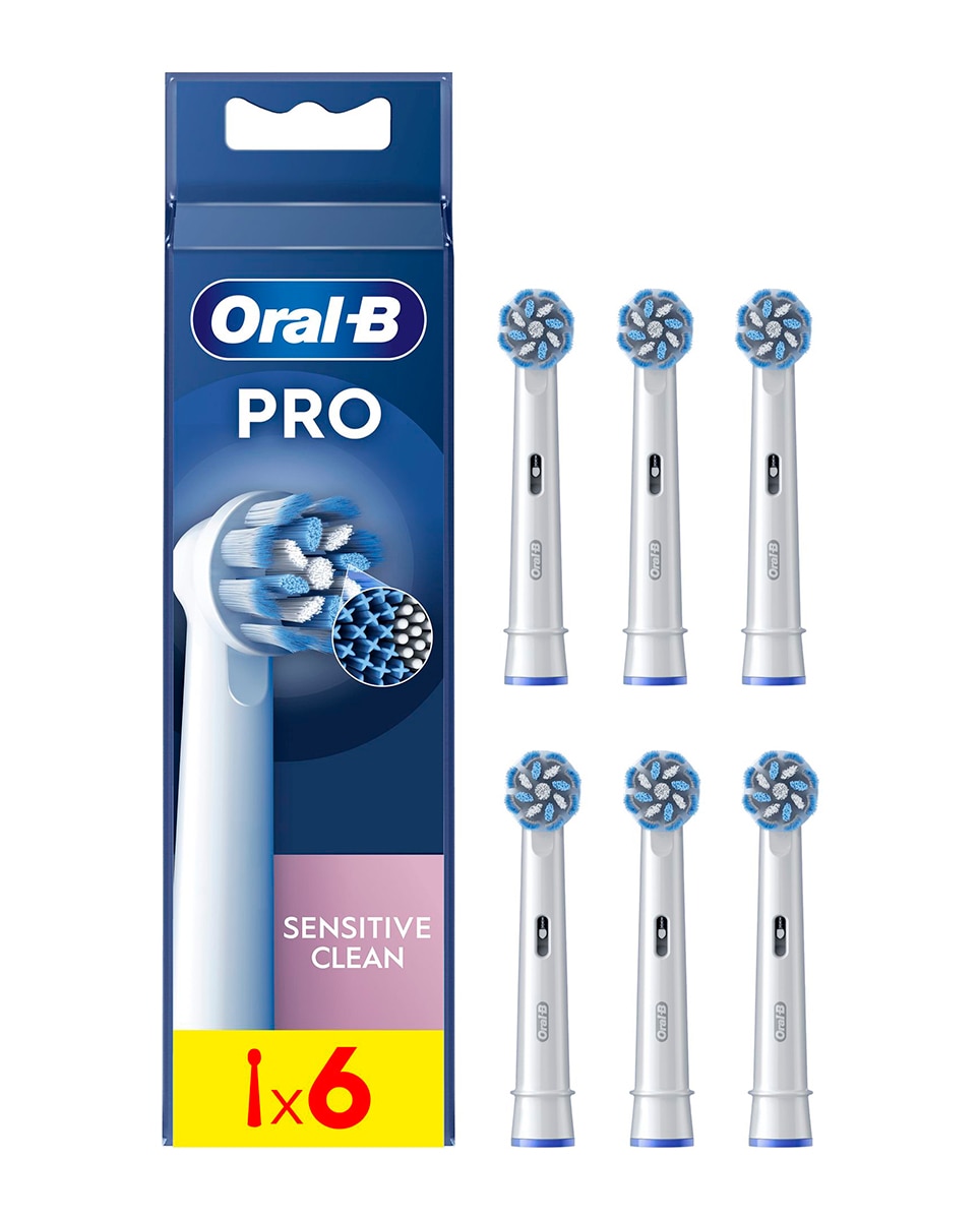 Pack de 6 cabezales de recambio Oral b - Braun Sensitive Clean 8