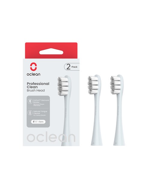 2 cabezales de recambio Oclean Professional Clean Plata-3