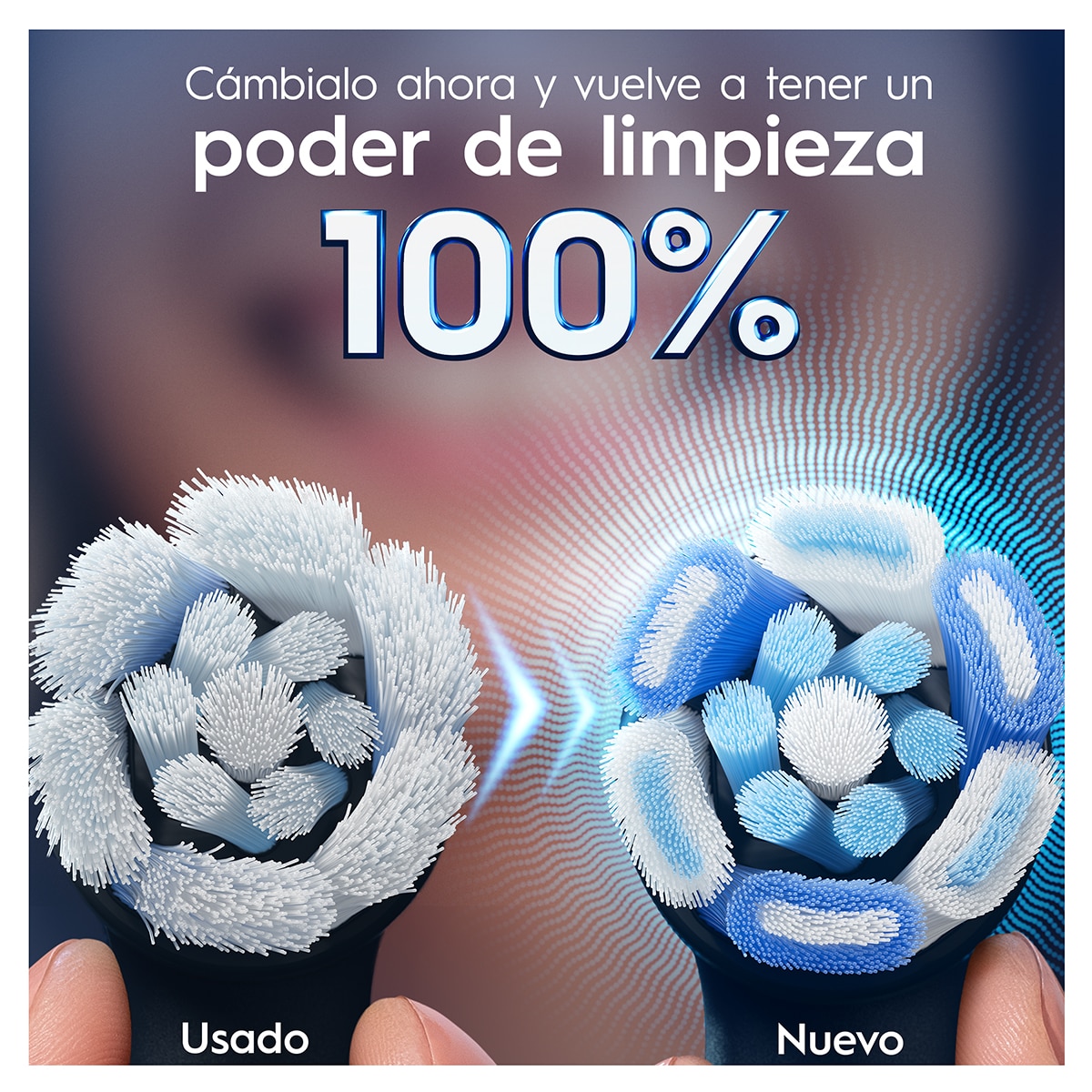 Pack 6 cabezales de recambio cepillo de dientes eléctrico Oral-B Series iO Ultimate Clean Negro-7