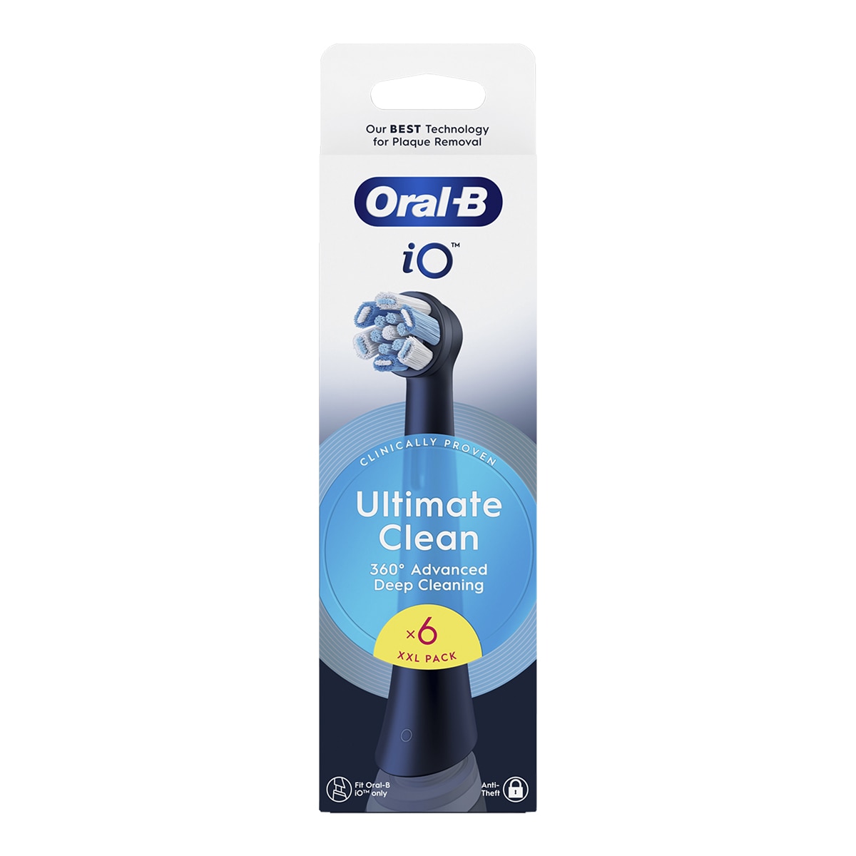 Pack 6 cabezales de recambio cepillo de dientes eléctrico Oral-B Series iO Ultimate Clean Negro-10