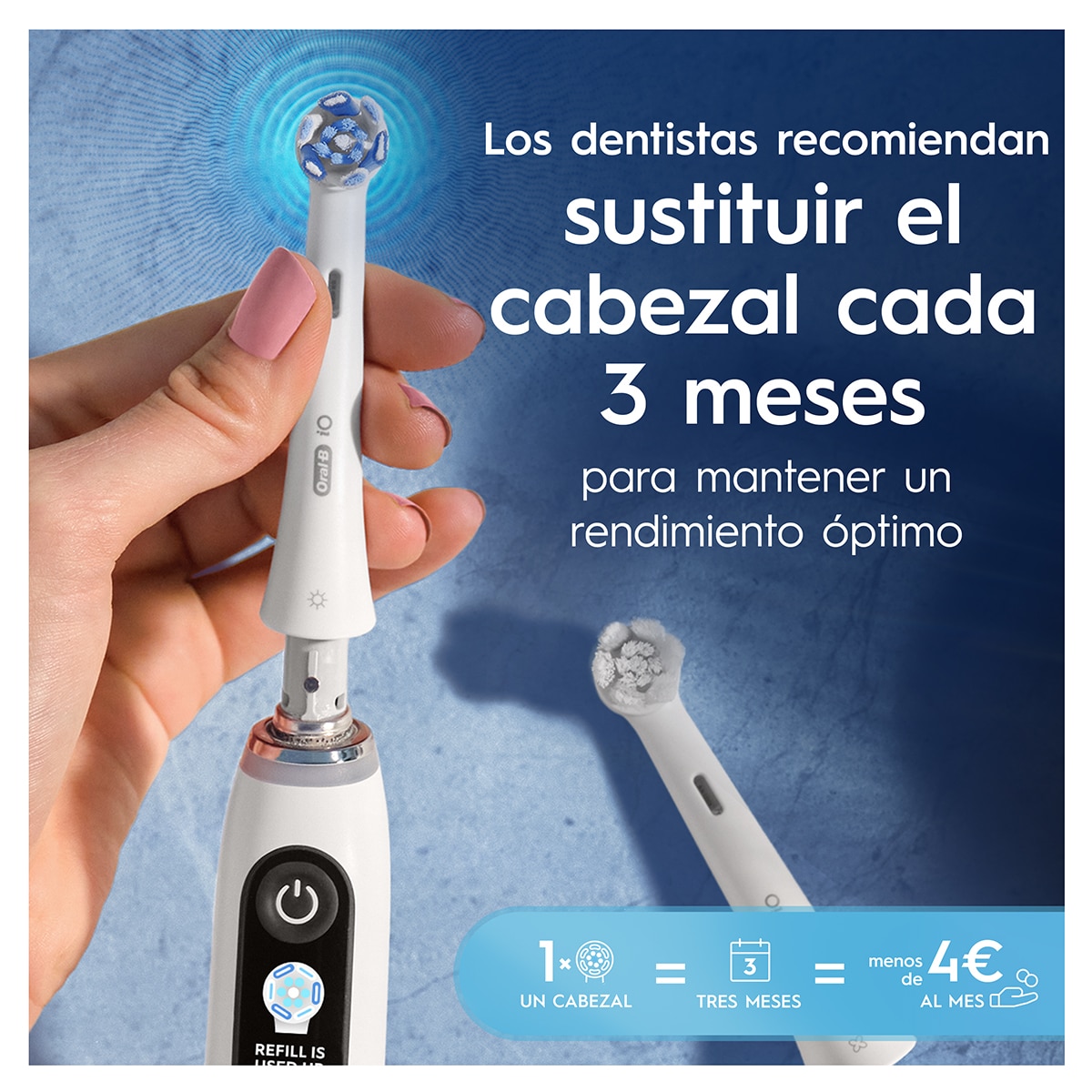 Pack 8 cabezales de recambio Oral-B Series iO Ultimate Clean Blanco-4
