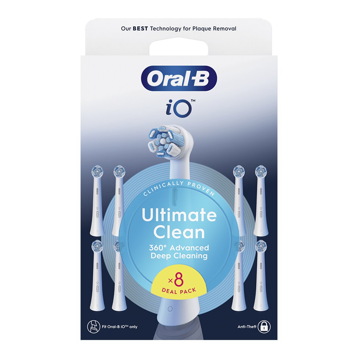 Pack 8 cabezales de recambio Oral-B Series iO Ultimate Clean Blanco-10
