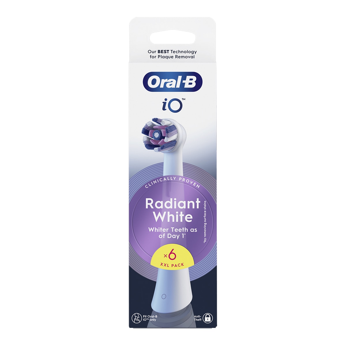 Pack 6 cabezales de recambio Oral-B Series iO Radiant White Blanco-10