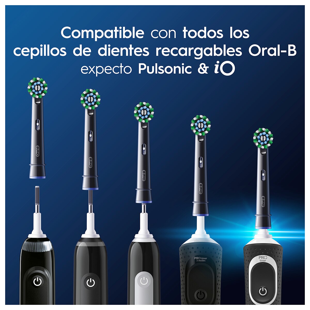 Recambio de cepillo dental Oral-B Pro CrossAction 12 unidades - Negro Negro-3