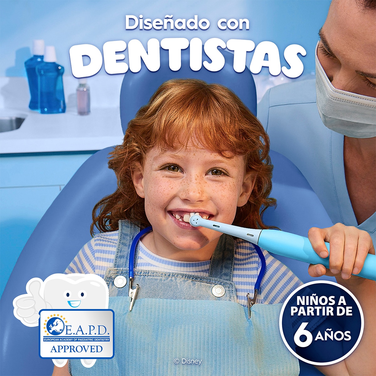 Recambio de cepillo dental Oral-B iO Kids Stitch, para Mayores de 6 años, Pack de 4 - Azul Azul-5