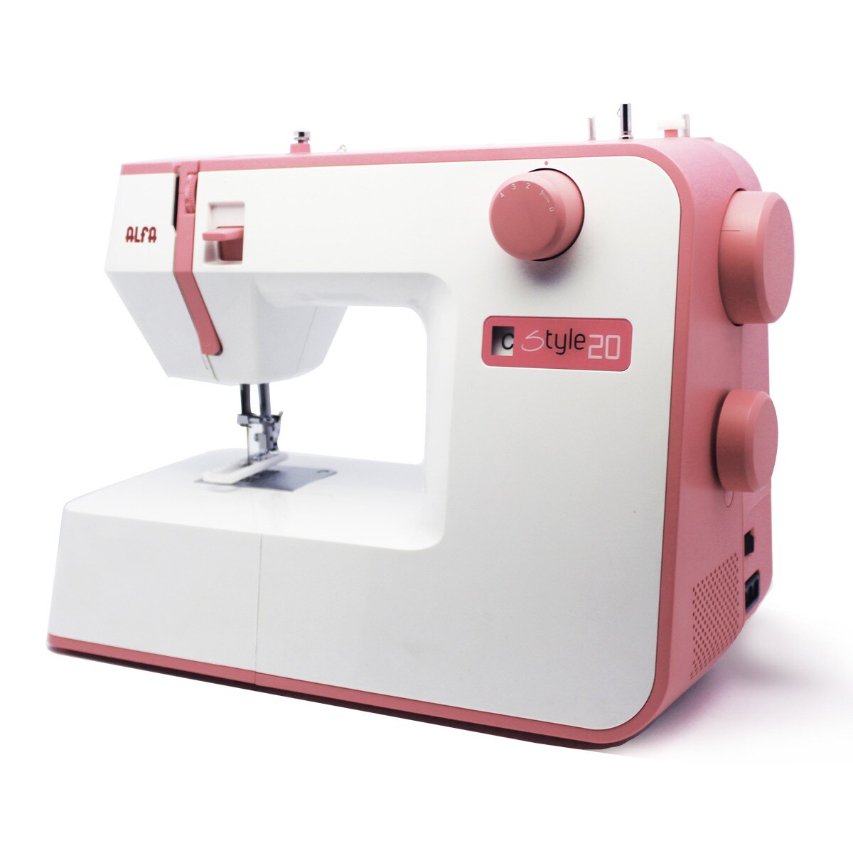 Máquina de coser Alfa Style20 con 10 puntadas Blanco/Rosa-3