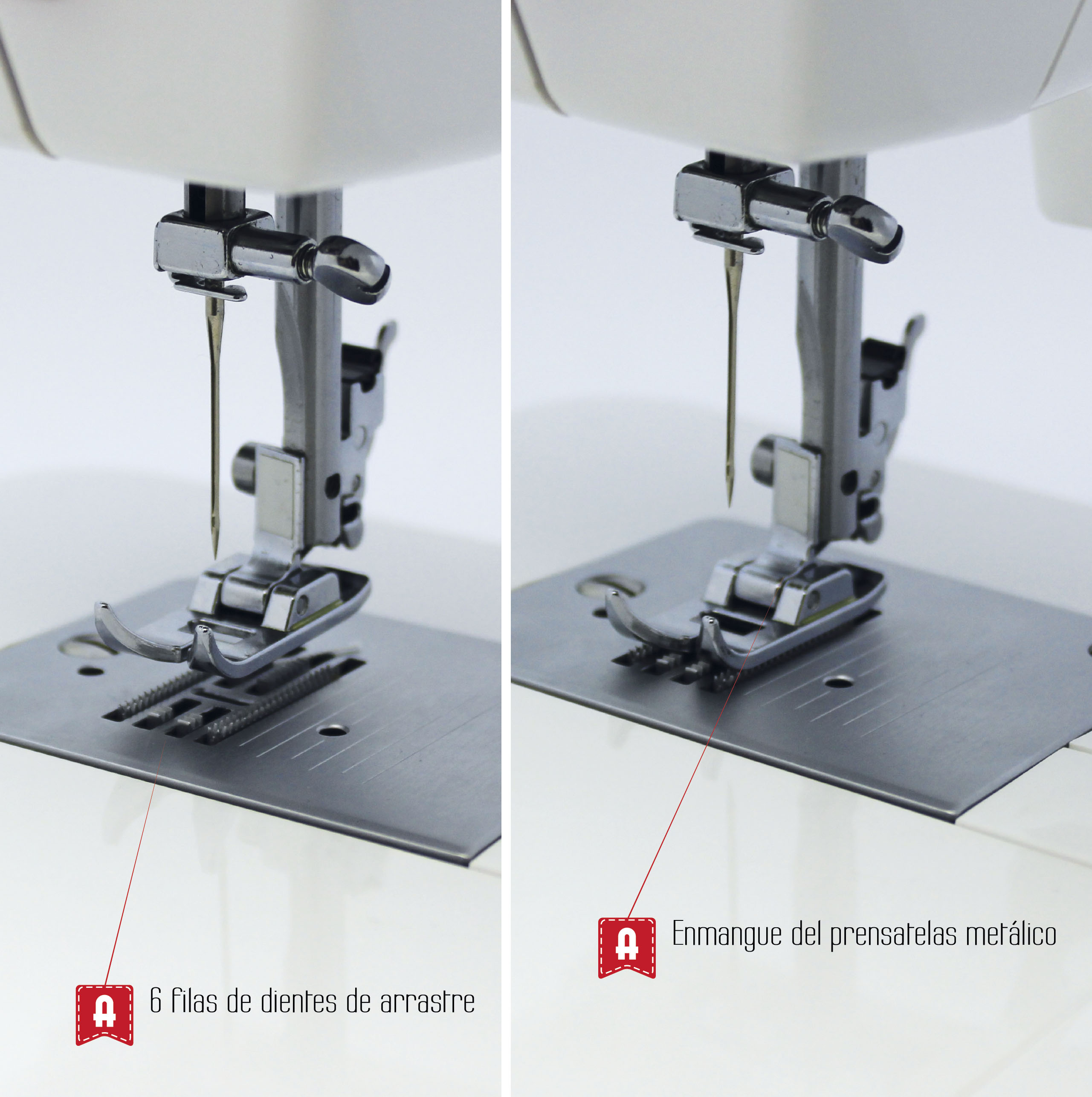 Máquina de coser Alfa Style20 con 10 puntadas Blanco/Rosa-5