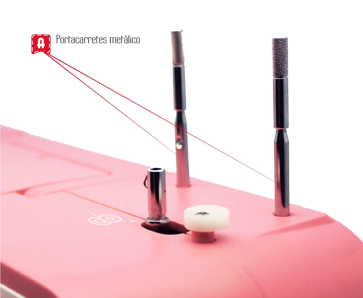 Máquina de coser Alfa Style20 con 10 puntadas Blanco/Rosa-7