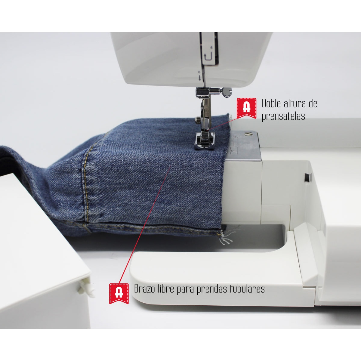 Máquina de coser Alfa Next 10+ con brazo libre Blanco-6