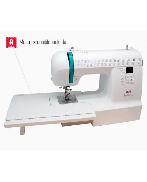 Máquina de coser Alfa Next 100 con mesa de extensión 2