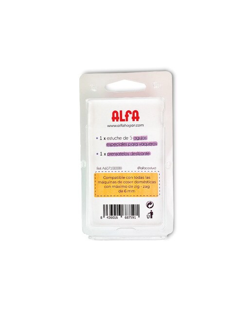 Pack vaqueros para máquina de coser Alfa 4