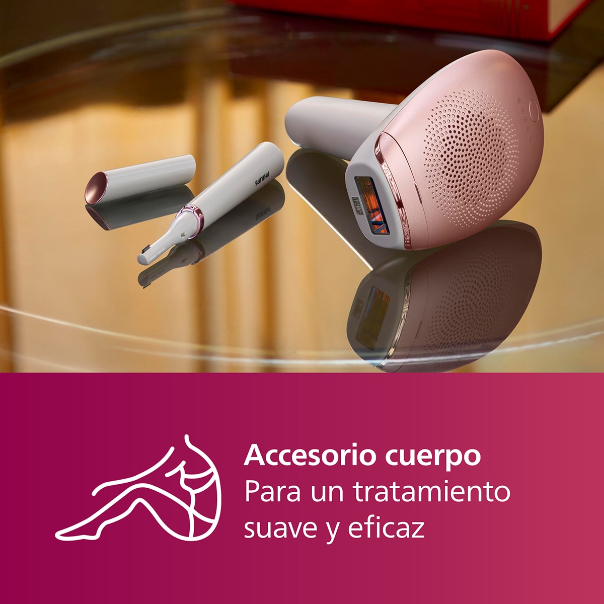 Depiladora IPL Philips Lumea Serie 7000, depilación permanente, luz pulsada, 1 cabezal, cuerpo Blanco-6