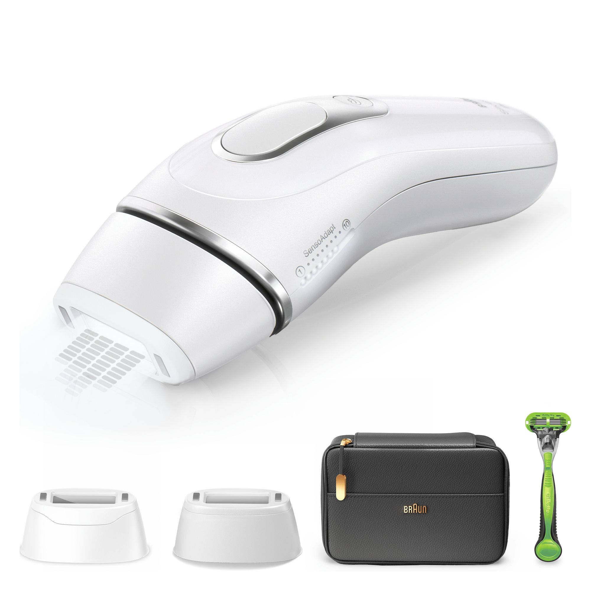 Depiladora IPL para hombre Braun Silk-expert Pro 5 PL5145 para cuerpo, 2 cabezales Blanco / Dorado-2