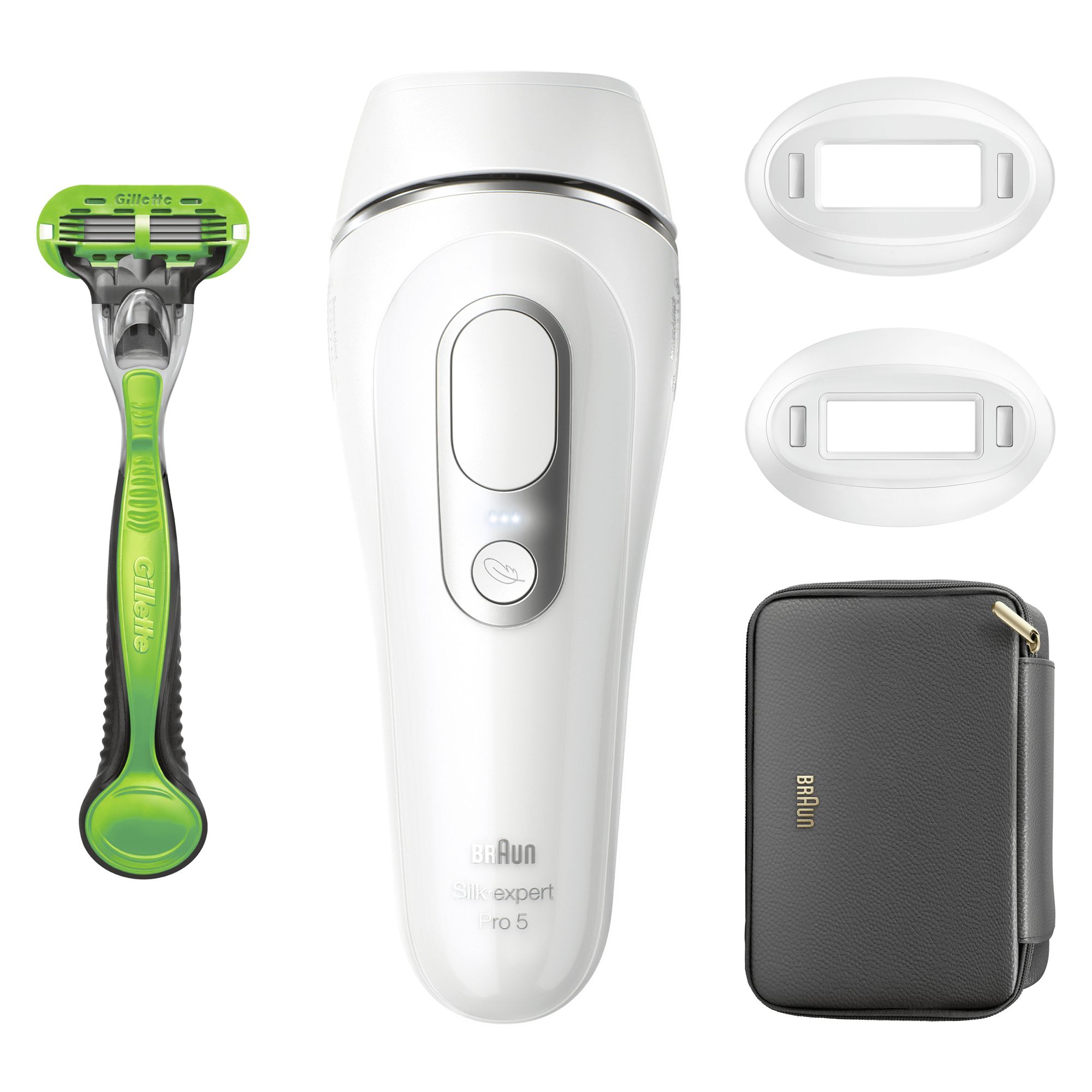 Depiladora IPL para hombre Braun Silk-expert Pro 5 PL5145 para cuerpo, 2 cabezales Blanco / Dorado-3