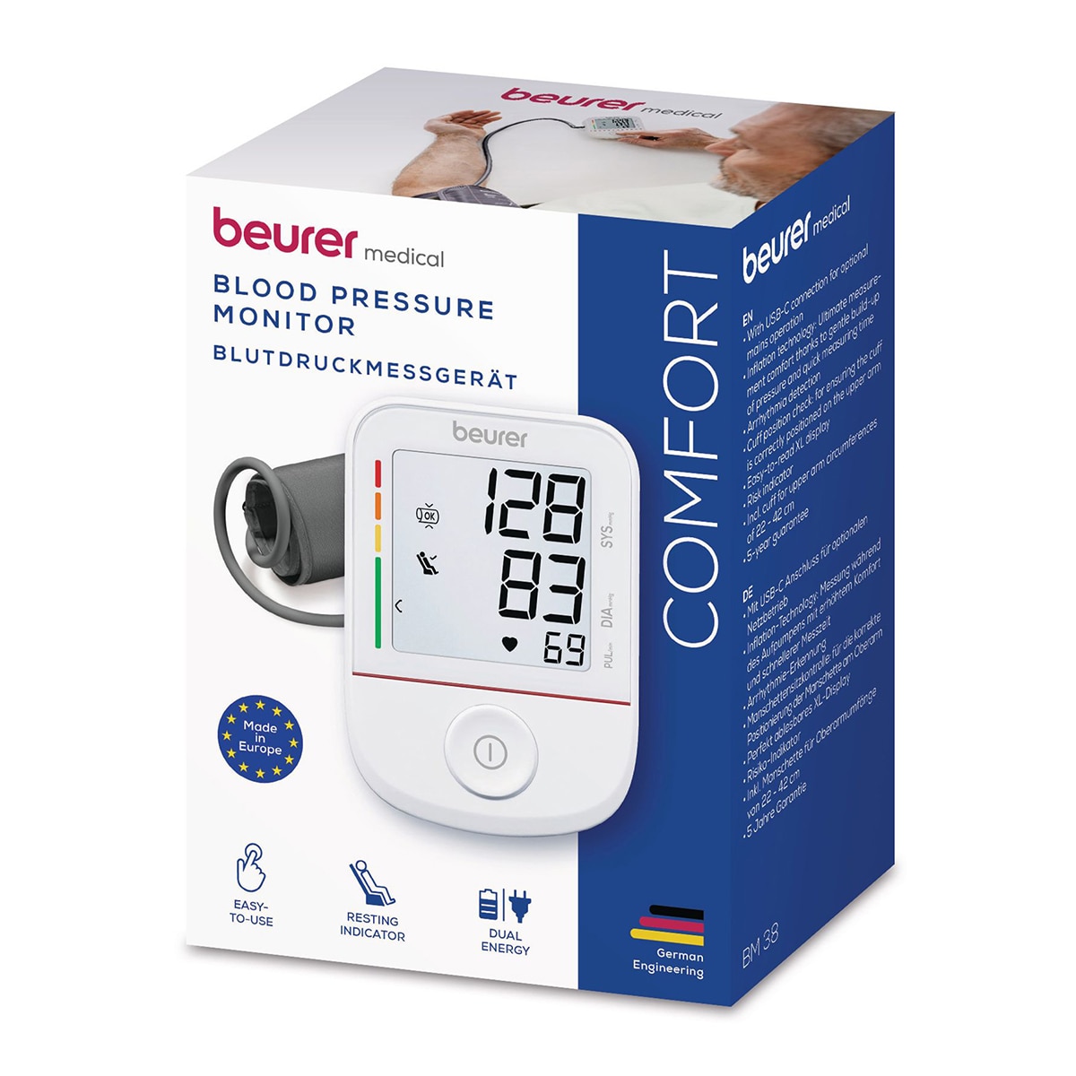 Tensiómetro de brazo Beurer BM-38 Blanco-6