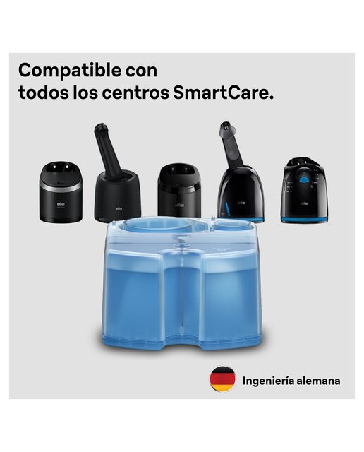 Acessório Recarga 2 Cartuchos de Limpeza para Máquina de Barbear 3 em 1 Braun CCR2 6