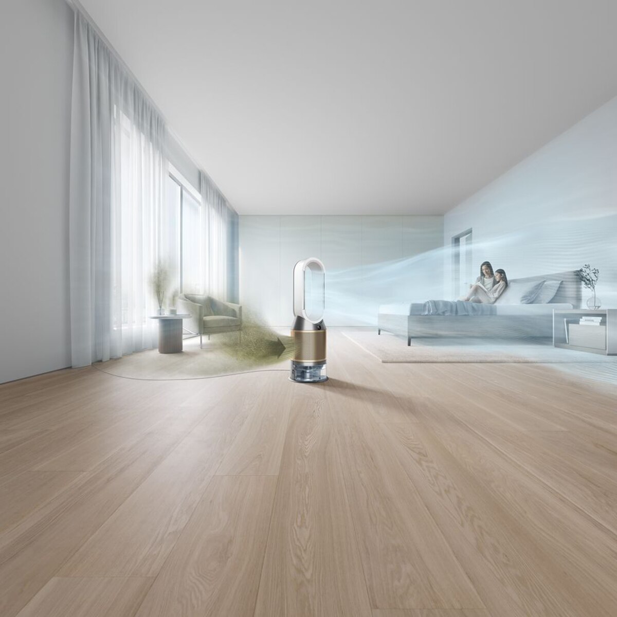 Purificador Ventilador Dyson, Purifica, Humidifica y elimina el formalehido Blanco-7