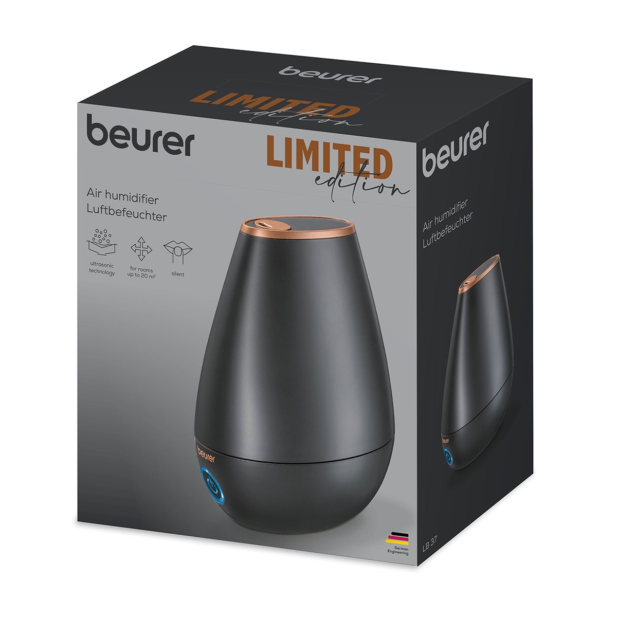 Humidificador Beurer  LB-37 -LE 2024 con Tecnología ultrasonido Cobre-7