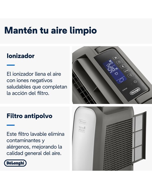 Deshumidificador De'Longhi Tasciugo Aria Dry Light DNS80 silencioso con ionizador Negro-4