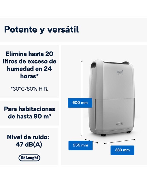 Deshumidificador multifunción De'Longhi Comfort DDSX 220 5