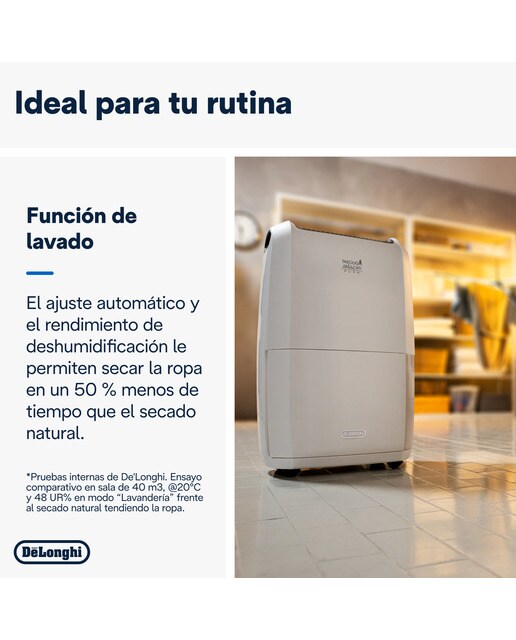 Deshumidificador De'Longhi DDSX225 con doble filtración Blanco-4