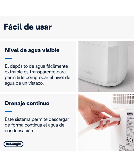 Deshumidificador De'Longhi DDSX225 con doble filtración Blanco-7