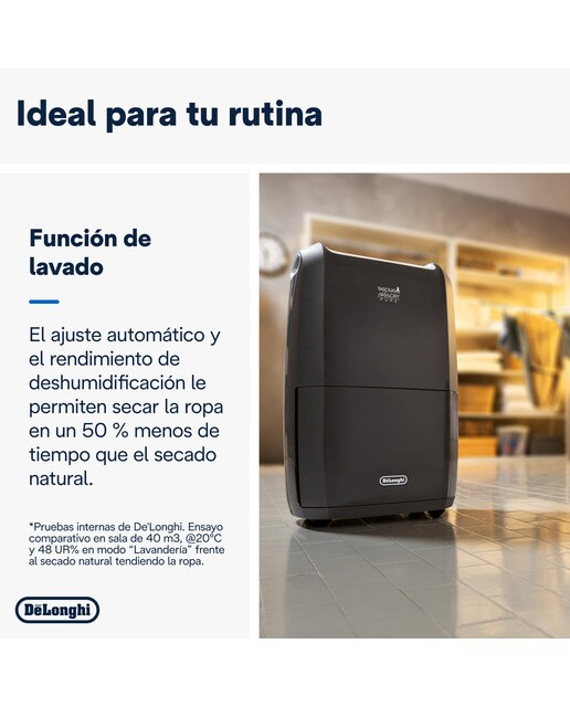 Deshumidificador y purificador De'Longhi DDSX 220WFA Gris-5