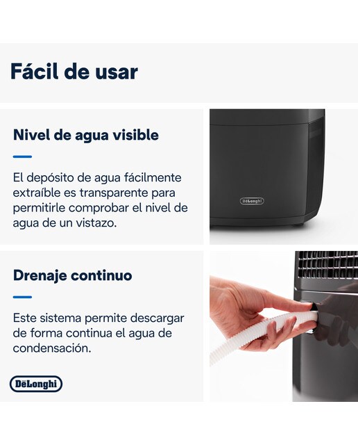 Deshumidificador y purificador De'Longhi DDSX 220WFA Gris-7