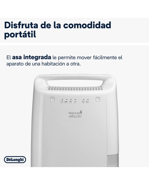 Deshumidificador De'Longhi Tasciugo AriaDry DEX210SF con nivel de ruido reducido Blanco-6