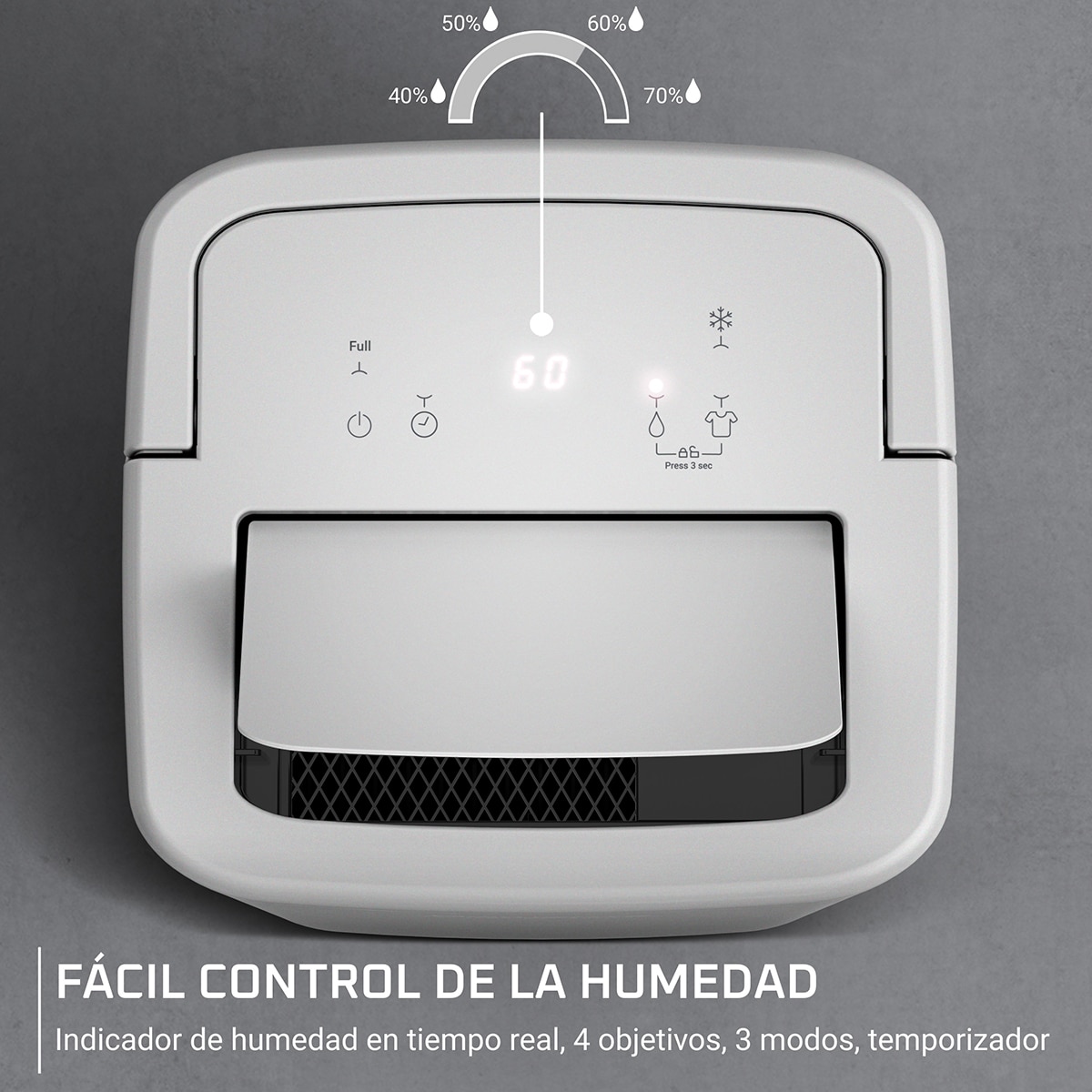 Deshumidificador Rowenta Extreme Dry Compact Elimina hasta 16 litors de humedad al día DH5260 Blanco-6
