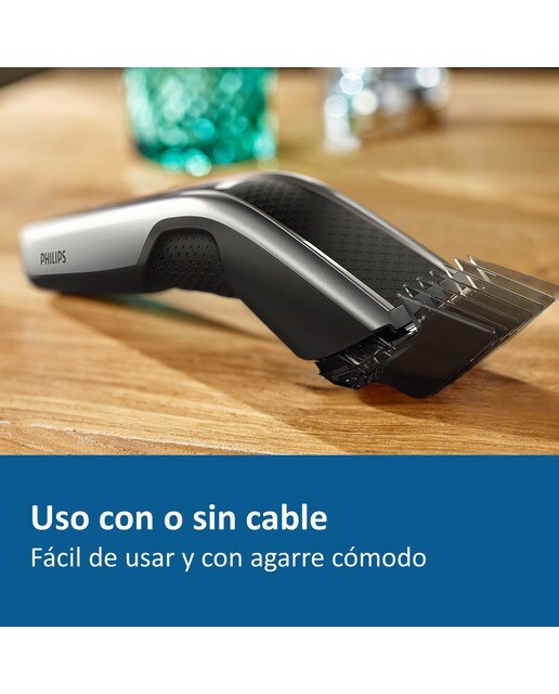Cortapelos Philips Serie 5000 con 28 ajustes de longitud y cabezal para barba Negro / Plateado-6