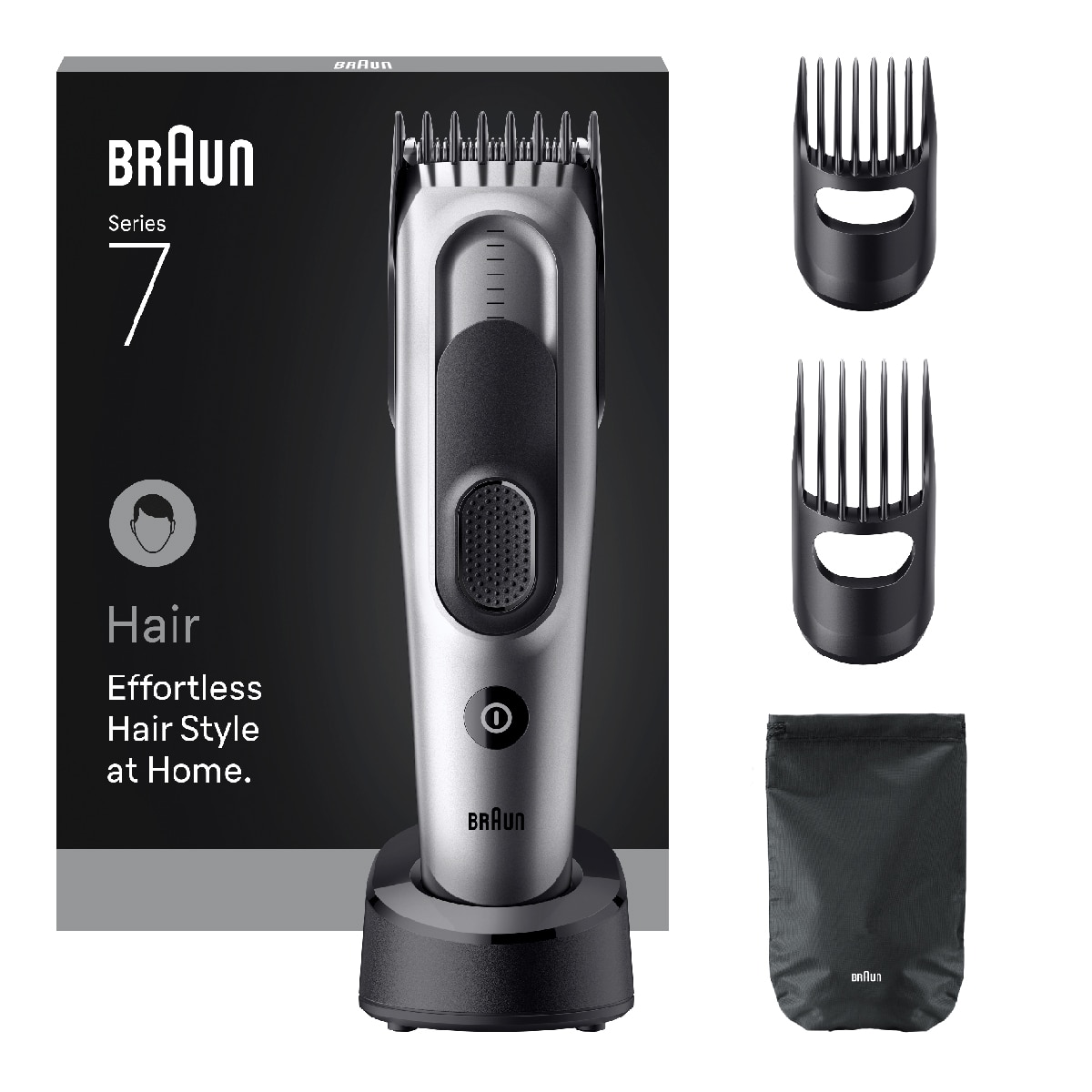 Cortapelos Braun Series 7 HC7590 + 5 accesorios Negro / Gris-2