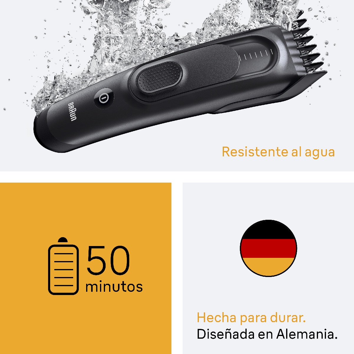 Cortapelos Braun Series 5 HC5530 + 3 accesorios Negro-7