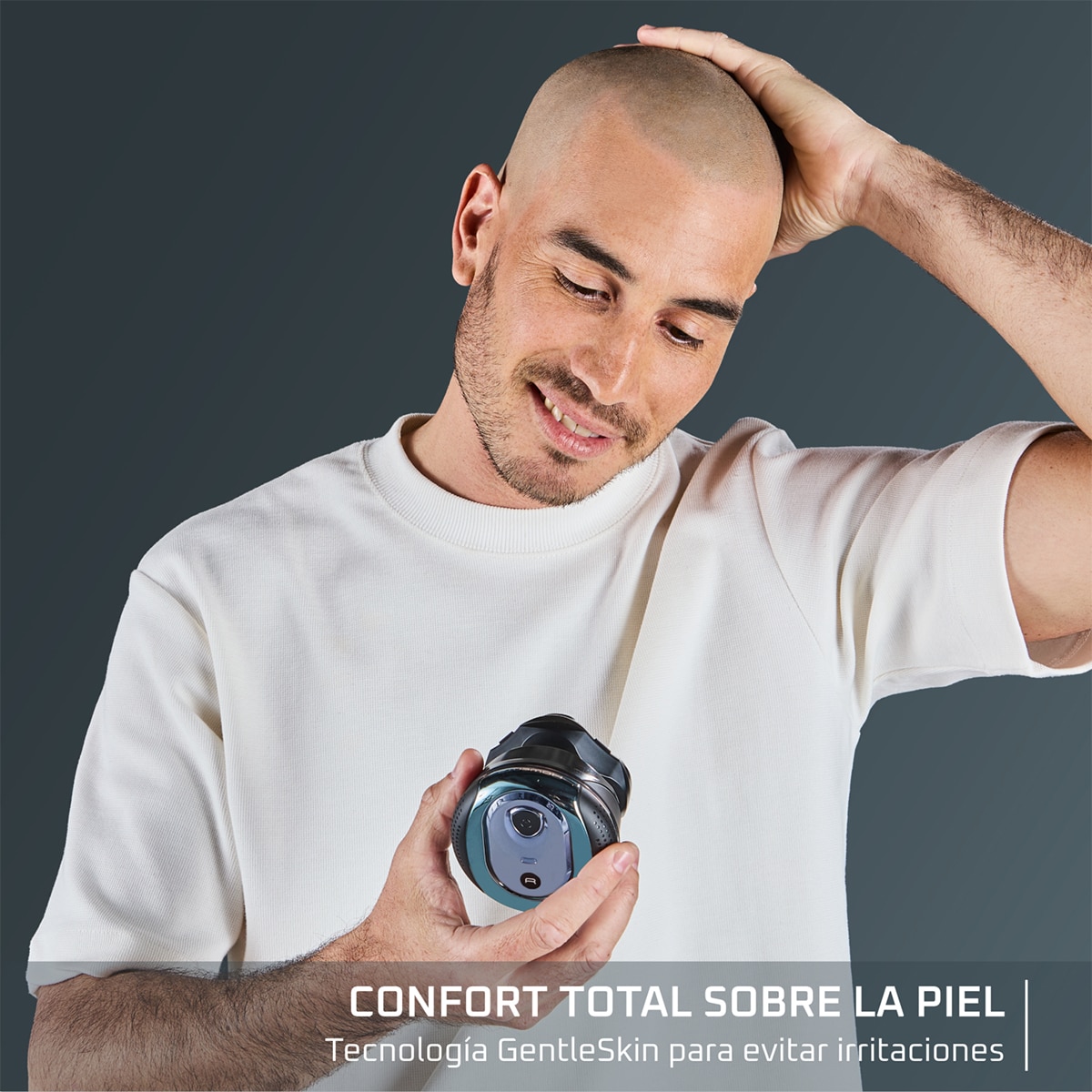 Afeitadora de cabeza Rowenta Skull Shaver con revestimiento de titanio Azul / Negro-5
