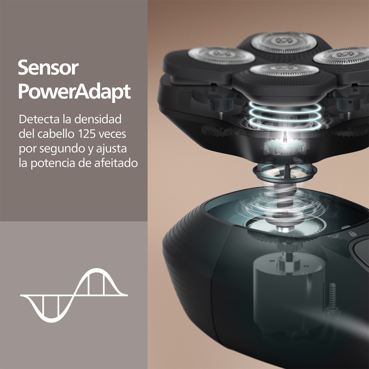 Afeitadora para la cabeza Philips Pro 5000, cabezal flexible 360, 60 min autonomía Negro-6