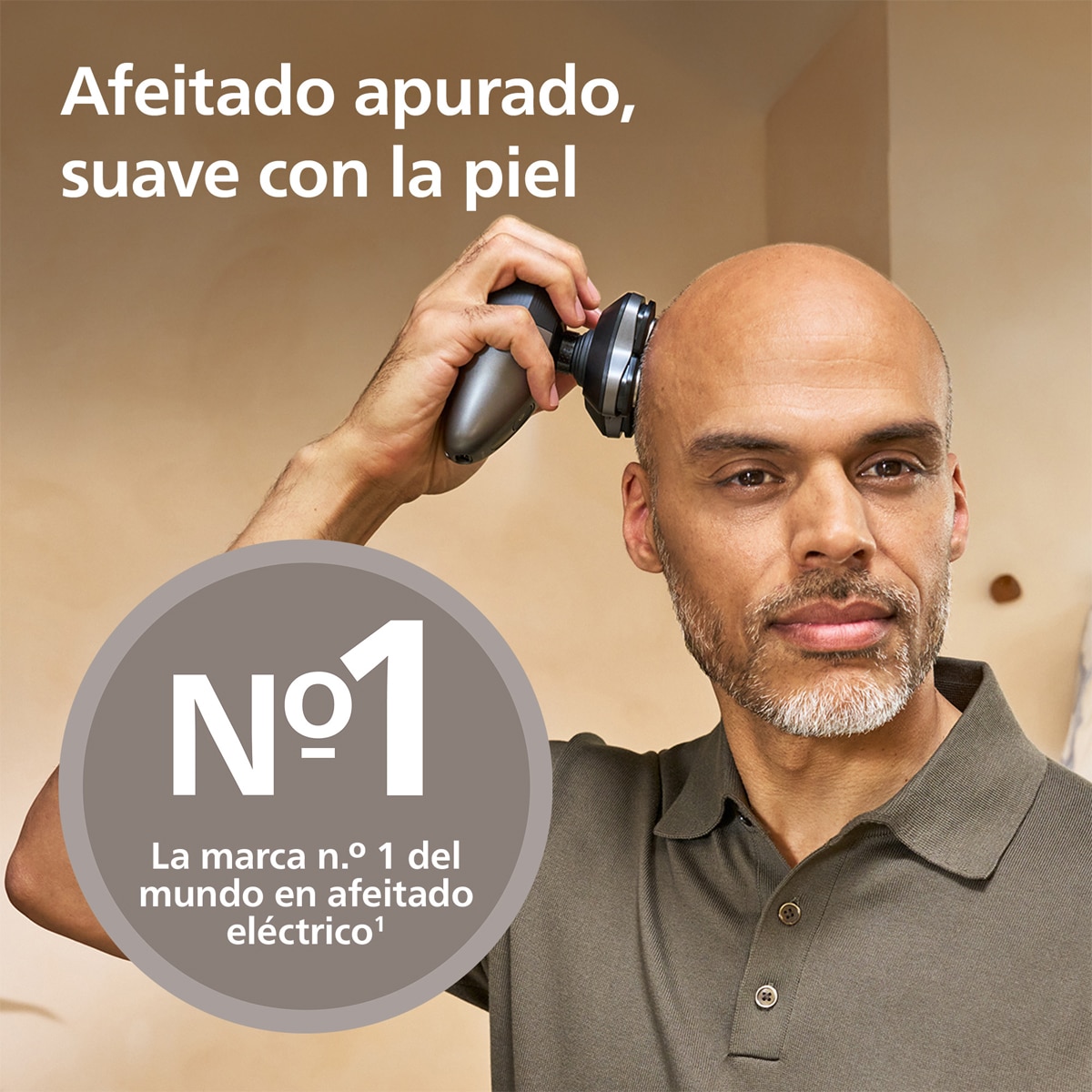 Afeitadora para la cabeza Philips Pro 7000, cabezal flexible 360, 90 min autonomía Negro-2