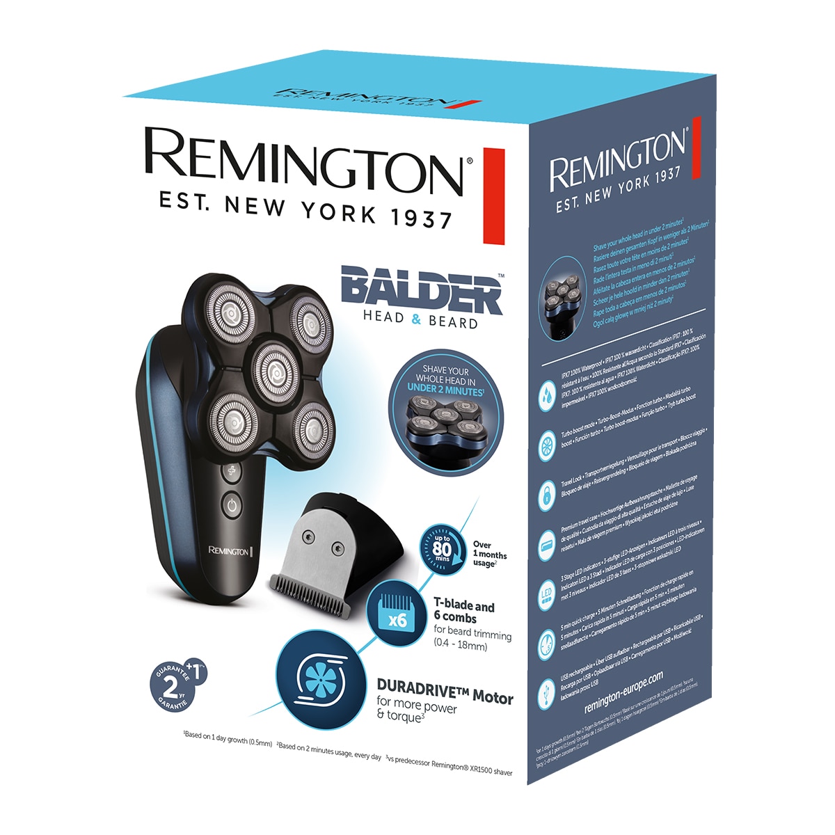Cortapelso Remington Balder™ Cabeza & Barba XR8000 Negro-8