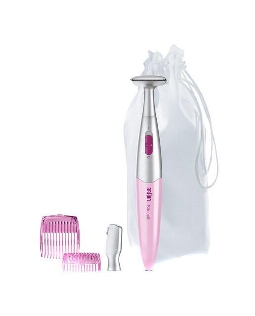 Recortadora Braun Silk-épil FG1100 - Recortadora De Precisión Para La Zona Del Bikini Y Cejas, Color Rosa