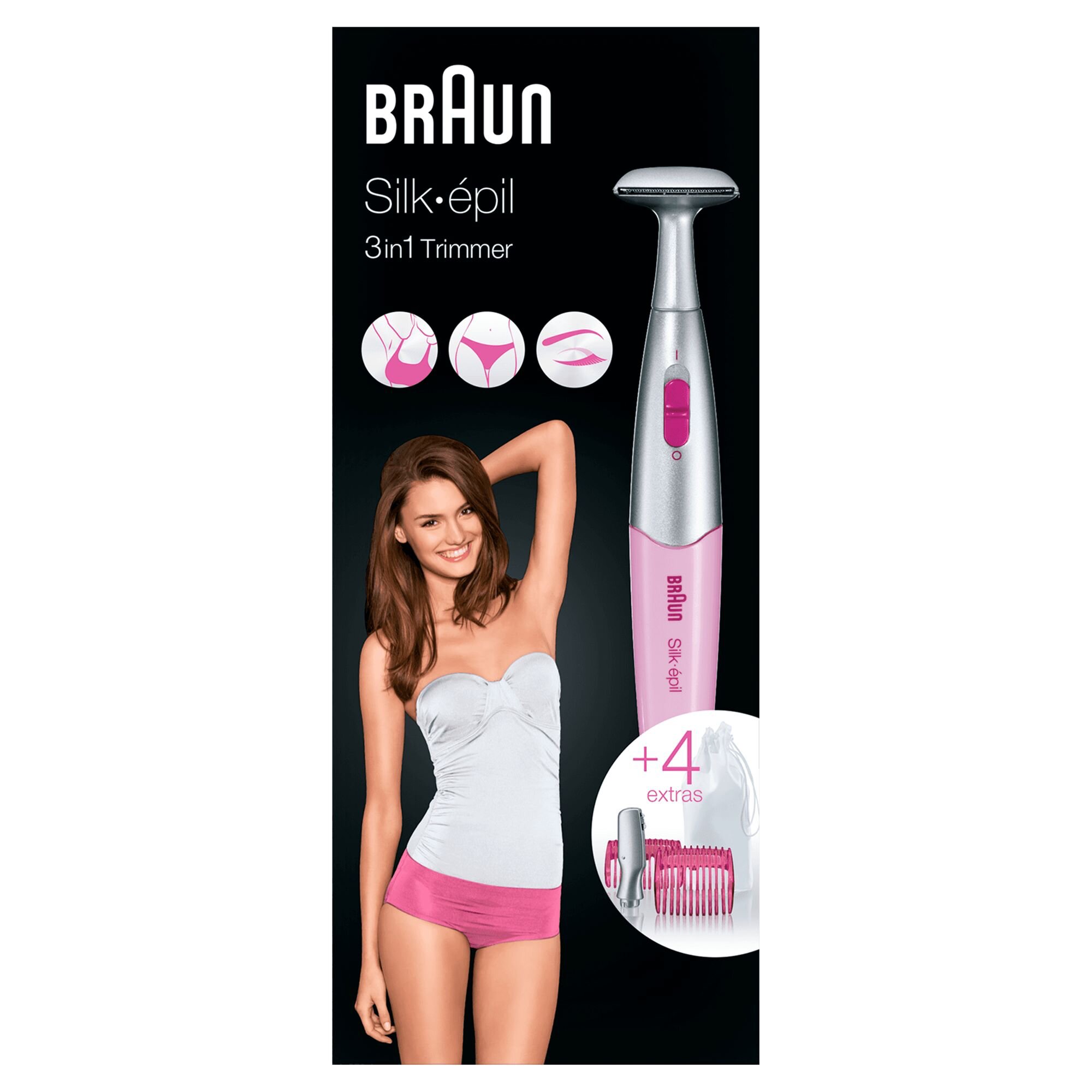 Depiladora de Corte Braun Silk-épil Bikini Styler FG1100 com 4 Acessórios - Rosa Rosa-5