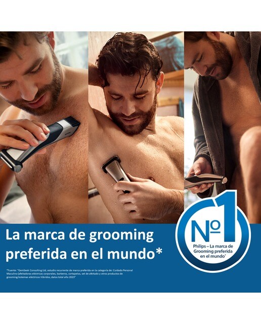 Afeitadora corporal Philips Bodygroom BG7025/15 recorta y afeita el cuerpo - Cromado / Negro Cromado / Negro-2