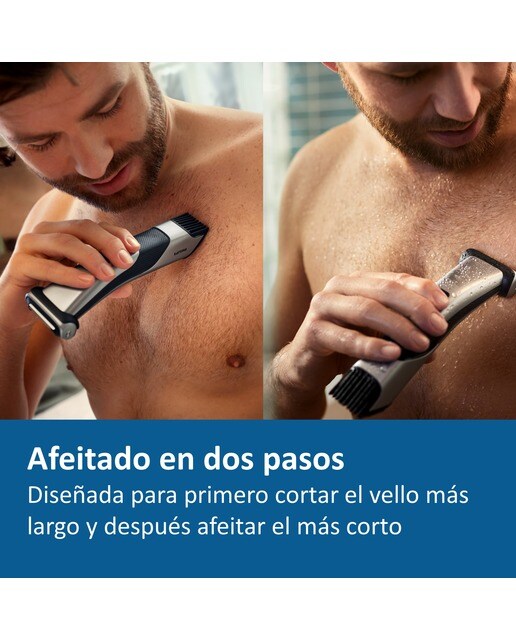 Afeitadora corporal Philips Bodygroom BG7025/15 recorta y afeita el cuerpo - Cromado / Negro Cromado / Negro-3