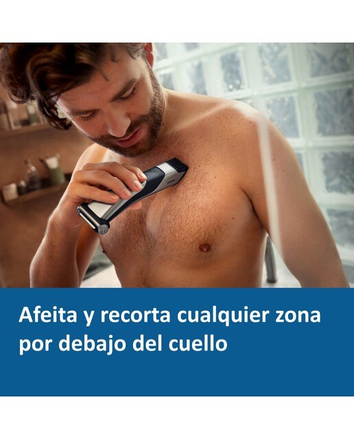 Afeitadora corporal Philips Bodygroom BG7025/15 recorta y afeita el cuerpo - Cromado / Negro Cromado / Negro-6