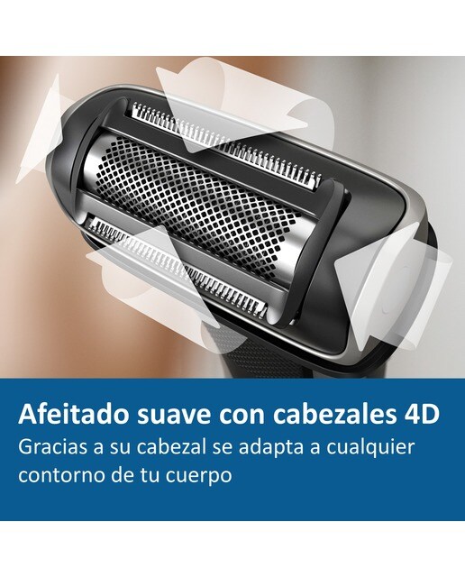 Afeitadora corporal Philips Bodygroom BG7025/15 recorta y afeita el cuerpo - Cromado / Negro Cromado / Negro-7