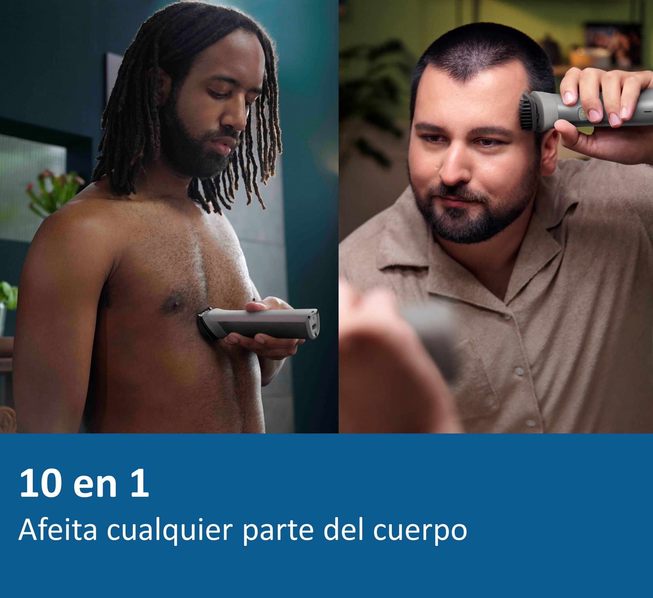 Recortadora 10 en 1 Philips Serie 5000, barba, cuerpo y cortapelos, multibarbero todo en 1, uso en seco y mojado, 120 min autonomía 3