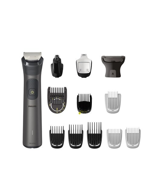 Recortadora 13 en 1 Philips Serie 7000, barba, cuerpo y cortapelos, multibarbero todo en 1, uso en seco y mojado, 120 min autonomía, con peine guía 1