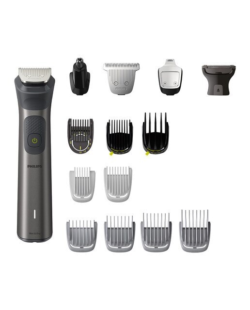 Recortadora 15 en 1 Philips Serie 7000, barba, cuerpo y cortapelos, multibarbero, uso en seco y mojado, 120 min autonomía, 22 longitudes
