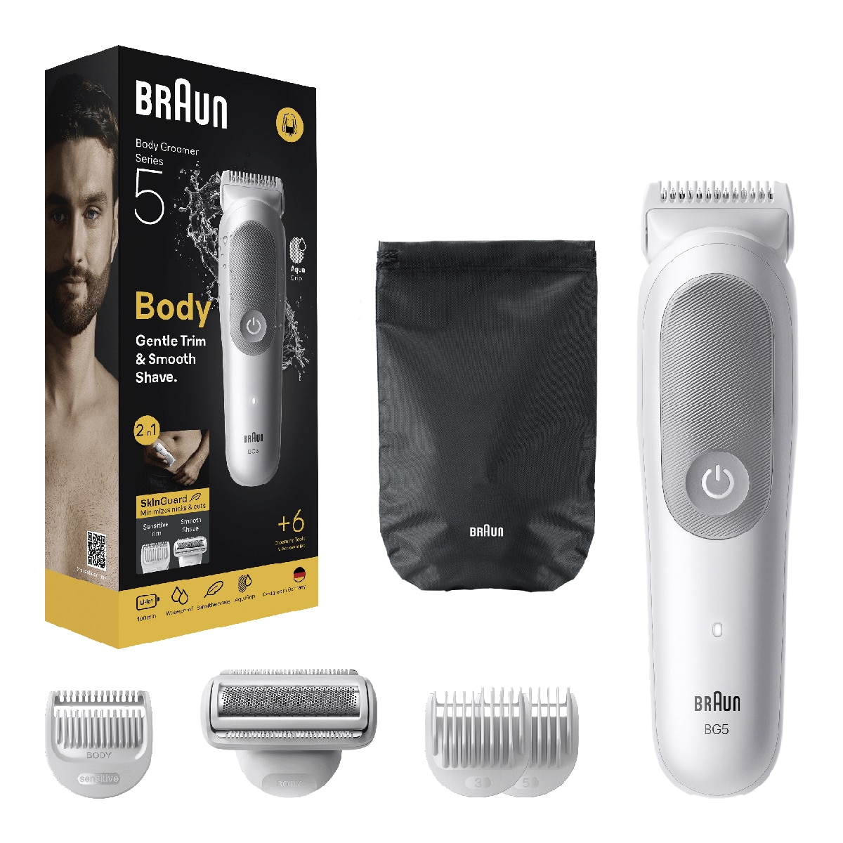 Recortadora corporal Braun Series 5 BG5550 + 6 accesorios Gris-3